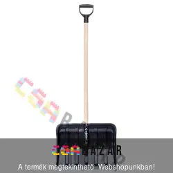 Hólapát 47 cm fekete fém élvédővel fa nyéllel D markolattal