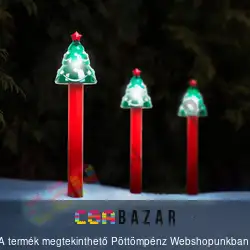 Led-es szolár lámpa - fenyőfa