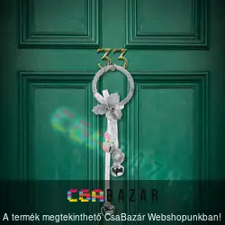 Csilingelős Karácsonyi ajtódísz - ezüst