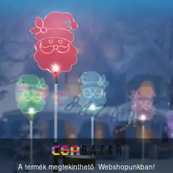 LED-es kerti szolár lámpa, jelzőfény Télapó