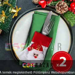 Karácsonyi evőeszköz dekor - mikuláscsizma - 2 db / csomag
