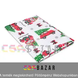 Karácsonyi asztalterítő - flanel - 132 x 178 cm kisautós
