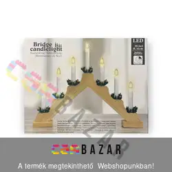 Karácsonyi gyertyahíd 39,5 cm - elemes 2xAA