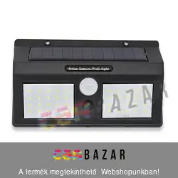 40 LED-es napelemes kültéri lámpa mozgásérzékelővel, Solar motion