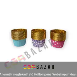 Arany színű muffin papír 12 db-os - többféle