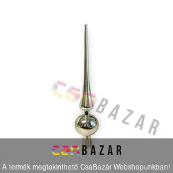 Karácsonyfa csúcsdísz 28 cm - ezüst