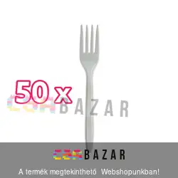 50 db-os eldobható műanyag villa csomag - újrahasználható