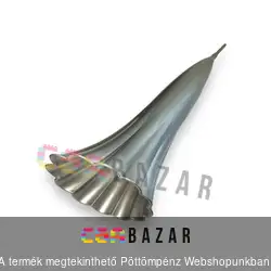 Leszúrós sírváza tölcsér alakú 40 cm-es ezüst