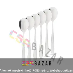 Kávéskanál, desszertes kanál rozsdamentes acélból 137 x 30 mm - 6 db / csomag