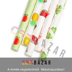 Papír szívószál nyári mintákkal 25 db-os