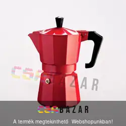 Kávéfőző 6 személyes - Piros festett