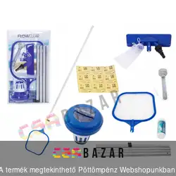 Bestway medencetisztító szett - rúd, háló, tisztítófej, hőmérő, ph teszter, adagoló