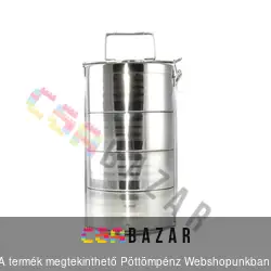 Rozsdamentes acélból készült ételhordó duplafalú 4 részes - 14,5 cm