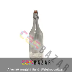 Pálinkás üveg 0,5 L négyszögletű, csatos