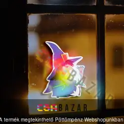 Halloween-i RGB LED dekor öntapadós - boszorkány