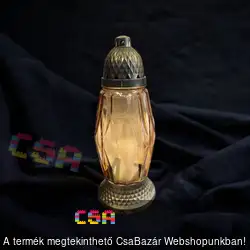 Üveg mécses nagy színes 29 cm fedeles