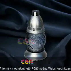 Üveg mécses színes 16 cm