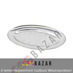 Inox tálca 34cm x 21cm - ovális