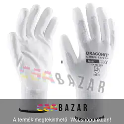 Gumírozott kerti kesztyű 6-os - fehér