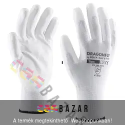 Gumírozott kerti kesztyű 7-es - fehér