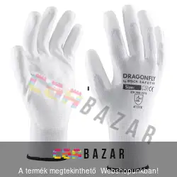 Gumírozott kerti kesztyű 8-as - fehér