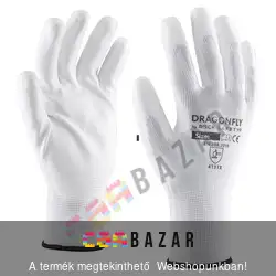 Gumírozott kerti kesztyű 9-es - fehér