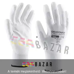 Gumírozott kerti kesztyű 10-es - fehér