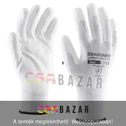 Gumírozott kerti kesztyű 11-es - fehér