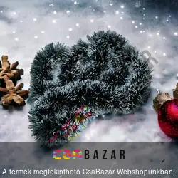 Karácsonyi fenyő girland, boa - havas zöld 200 cm x 9 cm
