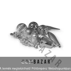 Dísz gömb 11 db-os - ezüst
