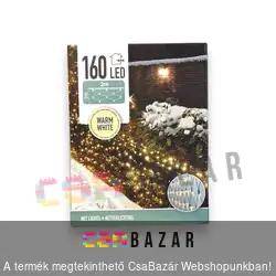 Karácsonyi LED hálós fényfüggöny / fényháló - 100 x 200 cm - meleg fehér - IP44