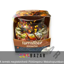 Illatgyertya, illatmécses 70 gr. üvegben - forralt bor