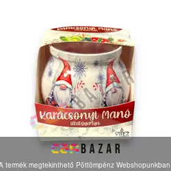 Illatgyertya, illatmécses 70 gr. üvegben - karácsonyi manó