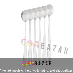 Rozsdamentes acél kávéskanál / latte macchiato kanál 186 x 30 mm - 6 db / csomag