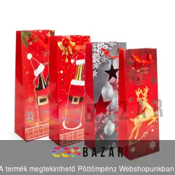 Karácsonyi italtasak, ajándéktasak 36 x 12,7 x 8,3 cm