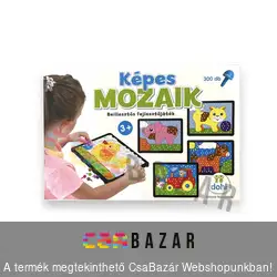 Képes mozaik - beillesztős, kirakós fejlesztőjáték - 300 db tüskével