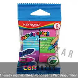 Radír 2 db-os Keyroad Elastic Touch - PVC mentes, vegyes színekos színes