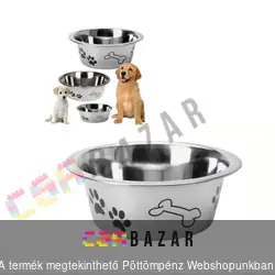 Kutyatál, cicatál fém 24 cm