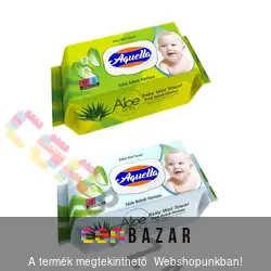 Aquella baba törlőkendő popsitörlő 120 db-os Aloevera kivonattal - Fliptop tetővel