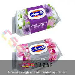 Aquella baba törlőkendő popsitörlő 120 db-os virág illattal - Fliptop tetővel