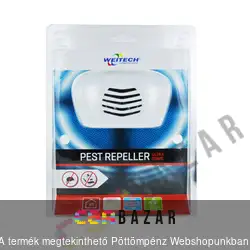 Weitech Ultrahangos kártevő riasztó 140 m2 - 230V hálózat vagy 9V elem