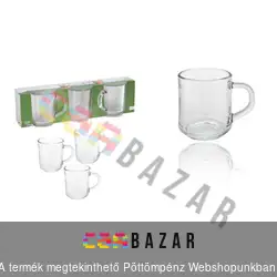 Üveg bögre 3 db-os 240 ml
