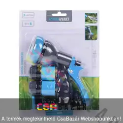 Locsoló pisztoly, szórófej készlet 5 db-os 1/2 colos - 7 funkciós - kék