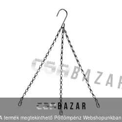 Galvanizált lánc 35cm fekete - függőkosárhoz