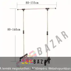 Ruhatartó állvány gurulós - szobainas