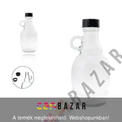 Füles gallon 0,5 L pálinkás üveg műanyag kupakkal