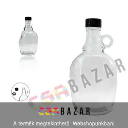 Füles gallon 1,0 L pálinkás üveg műanyag kupakkal