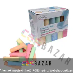 Színes aszfaltkréta 15 db papírdobozos