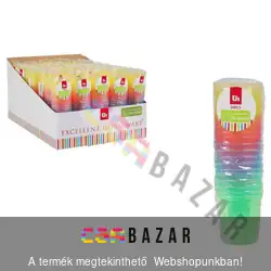 Műanyag snapszos kispohár 30 ml 20 db/csomag - újrahasználható színes
