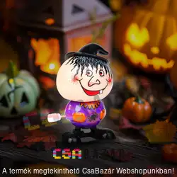 Halloween-i ugráló boszorkány felhúzható, sétáló figura - 7 x 5 x 4 cm